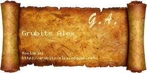 Grubits Alex névjegykártya