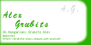 alex grubits business card